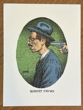 —R. CRUMB— Vibrant Color Print: “Self-Portrait”  (~16”x12”)  *HTF French Import* picture