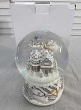 MacKenzie-Childs Sterling Village Musical Christmas Snow Globe - NEW picture
