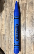 Vintage 35” Blue Crayon 1988 Fantazia Piggy Bank Crayola Jumbo - Used picture