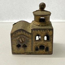 VINTAGE A.C. WILLIAMS CAST IRON THREE STORY DOMED MOSQUE STILL BANK ca. 1920's picture