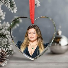 kelly clarkson Christmas Ornament, Celebrity Fan Holiday Gift, Acrylic or Glass picture