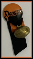 Vtg PRINCETON UNIVERSITY - New Jersey Football Pinbacks/Ribbon - 1950-60s (#K19) picture