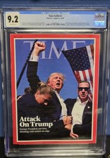 Donald Trump President 2024 TIME MAGAZINE Attack On Trump Cover Graded CGC 9.2 picture