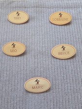 Set Of 5 Disneyland Cast Member Badges (Terry, Lorraine, Leo, Bruce, Marc) picture
