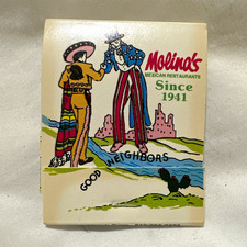 Vintage Molina’s Mexican Restaurant Houston TX Matchbook Full 20 Matches Good Ne picture
