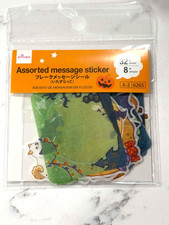 DAISO Japan Halloween Message Flake Stickers Ghost Cat Pumpkin Bat 32 pieces picture