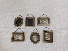 Hallmark Keepsake Family Tree Mini Photo Frame Holders Brass Tone Picture Hangin picture