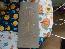 Vintage 1968 Navaho Sand Art signed by James C. Joe 18 by 8 inches picture