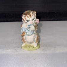 Vintage ROYAL ALBERT - Beatrix Potter Miss Moppet Porcelain Cat Figurine 3