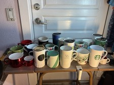Lot Of 25 Starbucks Ceramic To Go Tumblers, Mugs & Ceramic Lids picture