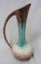 VINTAGE MID CENTURY DRIP GLAZE BUD VASE ART POTTERY 7.5