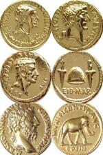 Cleopatra, Brutus, Marcus Aurelius, 3 Famous ROMAN REPLICA REPRODUCTION COINS GP picture