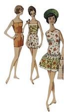 Uncut 1960’s Playsuit Easy Dress Bathing Suit Sz 18 Bust 38 Simplicity 4435 picture