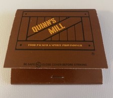 Vintage Quinn’s Mill Restaurant Large Matchbook Full Unstruck.  CA. OR.  GA picture