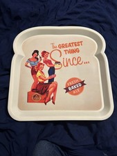 RARE VTG Wells Banana Bread Beer Serving Tray 15” Retro Pin Up Girls Breweriana picture