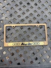 Rare 1980’s Solid Brass Audi License Plate Frame picture