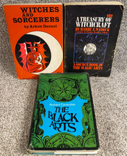 VTG Occult Witchcraft Books Lot (3) Black Arts Witches & Sorcerers Treasury Of picture