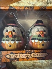 Johanna Parker Thanksgiving Turkey Salt & Pepper Shakers NIB picture