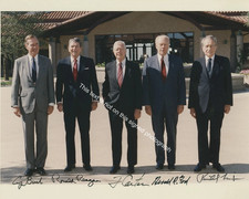 Five Presidents Signed Autograph 8x10 Photo US Presidents Historic Group HD240 picture
