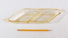 Yellow Depression Glass Relish Tray, 13
