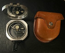 Vintage D.W. Brunton Pocket Transit Compass Wm Ainsworth & Sons Denver w/ Case picture