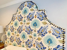 Brunschwig Fils Kashmiri XL Upholstered Statement Headboard Fits QUEEN - CalKING picture