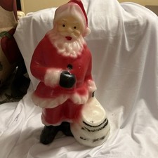 VTG Gurley Suni Novelty Candle CHRISTMAS SANTA CLAUS Wax Figurine XL 10”1950-60s picture