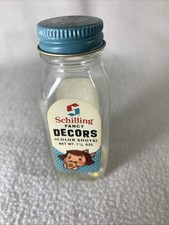 Vintage 1960’s Schilling Fancy Decors Color Shots McCormick Glass Spice Jar picture