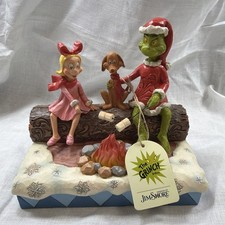 Jim Shore Grinch, Max, and Cindy Roasting Marshmallows 6017072 New for 2025 picture