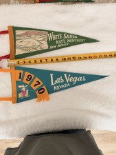 Vintage 17-18 inch Felt Pennants Set Of 4 picture