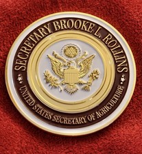 Rare Authentic Trump 47 Agriculture Secretary Brooke Rollins Challenge Coin picture