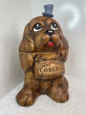 Vintage Treasure-Craft Rescue Dog W/ Top Hat Cookie Jar Original Sticker 1962 picture
