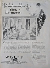 1929 Wolff Superior Plumbing Your Bathroom vintage Design ad  picture