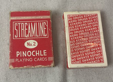 Vintage Streamline and Eckerd Drug Pinochle Playing Cards - 2 full decks picture