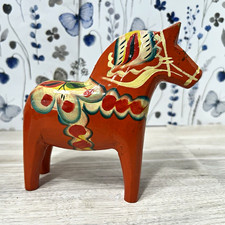 Vintage G.A. Olsson Dala Horse Nusnäs Mora Sweden Hand Painted Swedish 5” picture