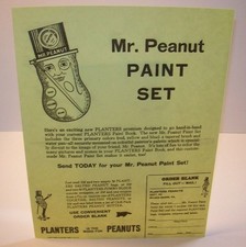 Peanut Vintage Paint Set Planters Paper Sales Flyer 1955 Original Advertising picture