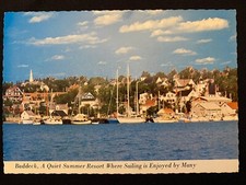 Vintage 1980s Baddeck Cape Breton Nova Scotia Postcard Cabot Trail Sailing picture