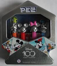 Disney 100 PEZ Anniversary Tin Collectible w/ 4 Pez Dispensers/Candy EXP 09/2027 picture