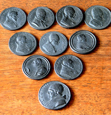 WEDGWOOD  1770'S XRARE ( 10 )  BLACK BASALT MEDAL OF POPES SOLD SEPARATLY MUSEUM picture