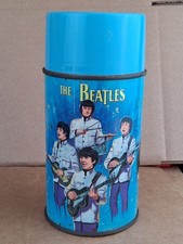 Vintage 1965 The Beatles Blue Thermos Aladdin picture