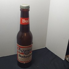 Budweiser Plastic Beer Bottle Breweriana Collectible Barware Vintage Decor  picture