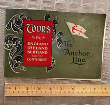 Vintage Anchor Line Mail Steamships Tours England Ireland Scotland Booklet picture