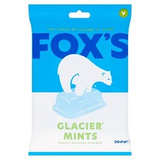 Fox's Glacier Mints 200gr Clear Hard Mint Candy Natural Mint Oil Made in England picture