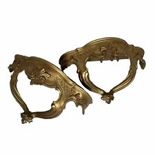 Vintage Pair Gold Florentine Plastic Hard Molded Shelf Wall Display picture