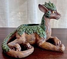 Fantasy Forest TREE DRAGON Planter RESIN NICE DETAIL 6 IN. picture
