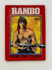 1985 Topps RAMBO First Blood Part 2 - One Factory Sealed Wax Pack From Box picture