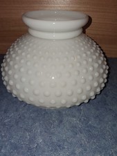 VTG White Milk Glass Hobnail Lamp Shade 7