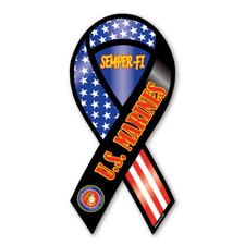 Semper-Fi U.S. Marines 2-in-1 Ribbon Magnet picture