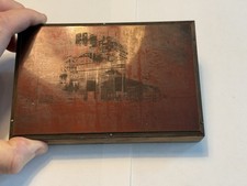 Antique Anthracite Coal Breaker Letterpress Printing Block 1938 Newspaper Plate  picture
