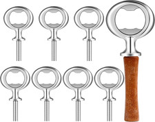 Cunhill 7 Pcs Metal Bottle Opener Insert Blank Bulk Kits DIY Parts, Silver picture